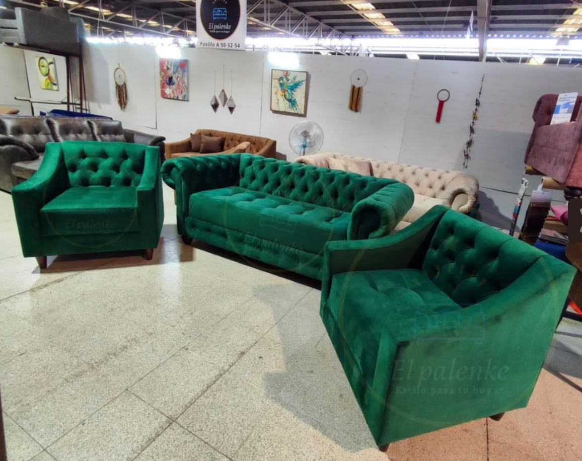 Living Chesterfield Con Poltronas Rosita